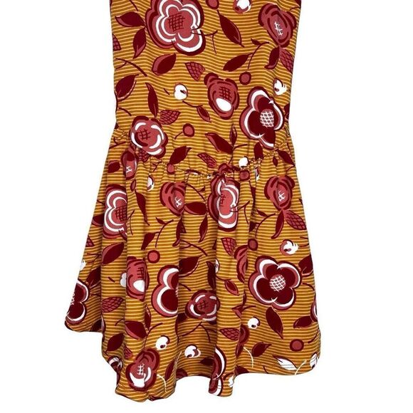 NEW Dot Dot Smile Brown Floral Flapper Dress 3/4 - Picture 3 of 9
